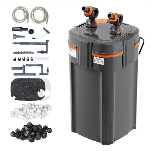 Aquarium Filter 396GPH, 4-Stage Canister Filter 120 Gallon, Ultra-Quiet Internal Aquarium Filter with UV Protection, Submersible Power Filter with Multiple Function for Fish Tanks, 15W