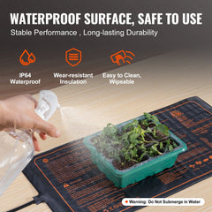 10"x 20.75" Seedling Heat Mat w/ Digital Thermostat Combo Set, MET-Listed Heating Pad for Seed Starting, Waterproof Seed Mats for Germination, Indoor Gardening, Hydroponic, Greenhouse, 1 Pack