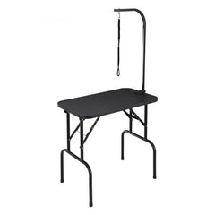 Pet Grooming Table Arm with Clamp, 32``x18`` Dog Grooming Station, Foldable Pets Grooming Stand for Medium and Small Dogs, Free No Sit Haunch Holder with Grooming Loop, Bearing 220lbs